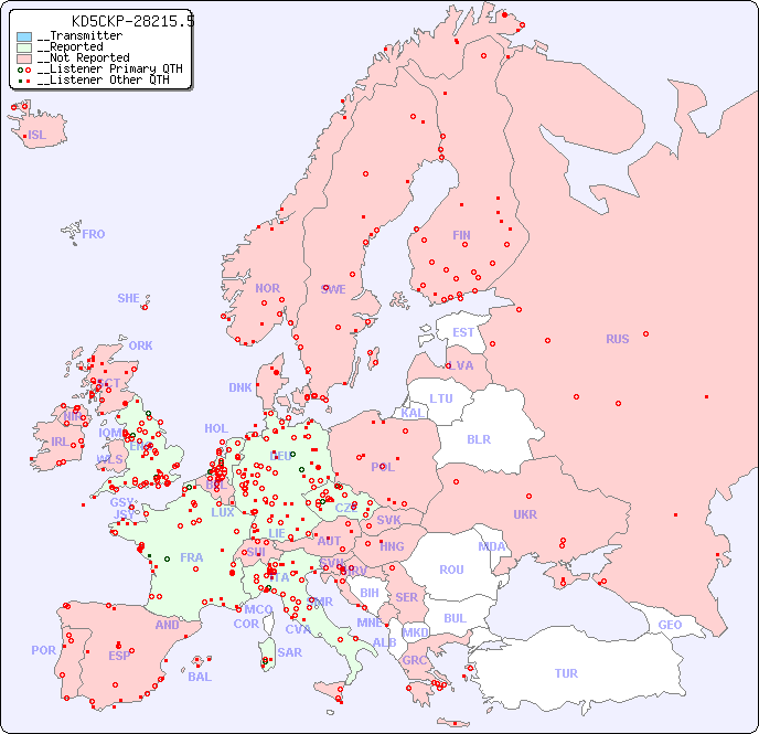 __European Reception Map for KD5CKP-28215.5