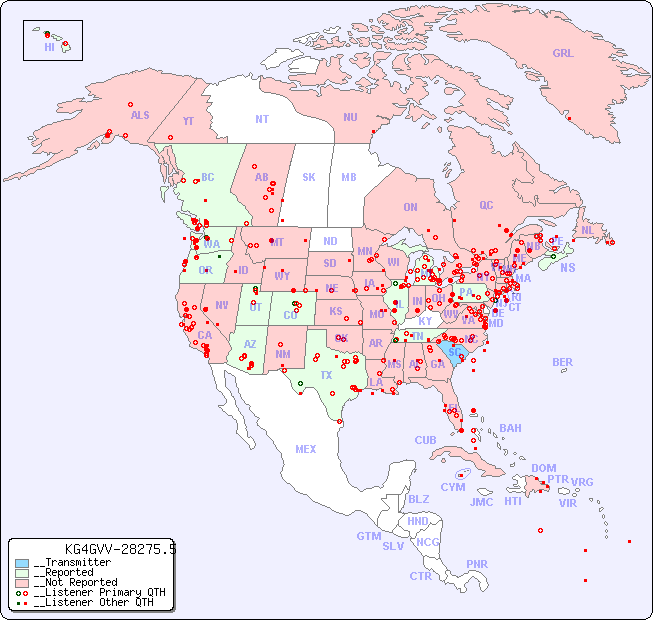 __North American Reception Map for KG4GVV-28275.5