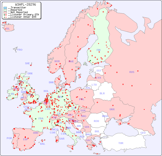 __European Reception Map for W3APL-28296
