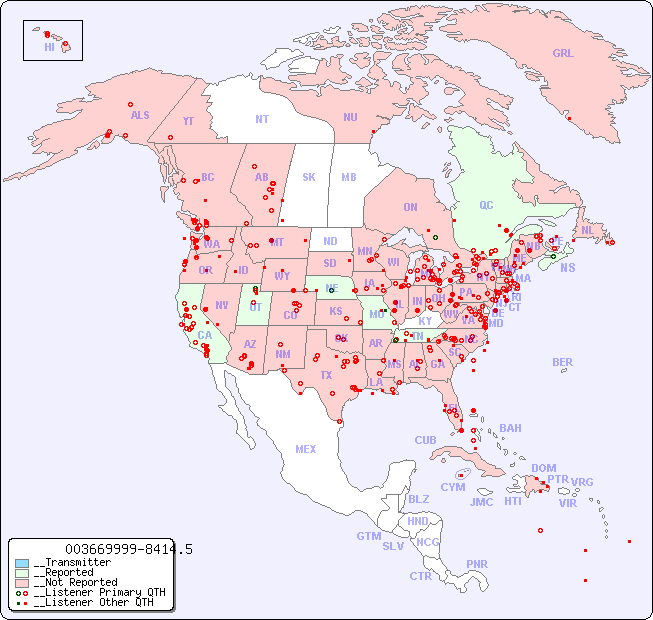 __North American Reception Map for 003669999-8414.5