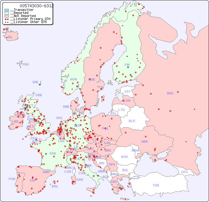__European Reception Map for 005743030-6312