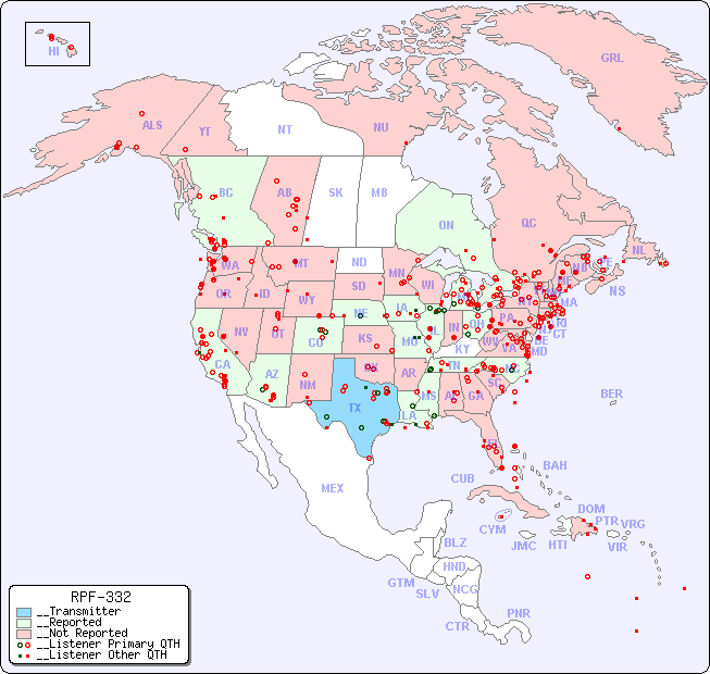 __North American Reception Map for RPF-332