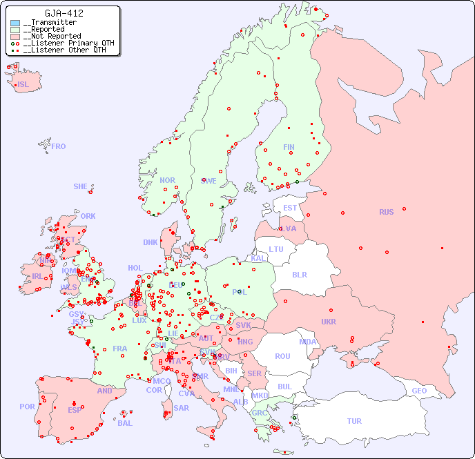 __European Reception Map for GJA-412