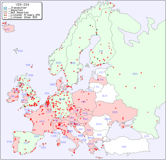 __European Reception Map for YER-334
