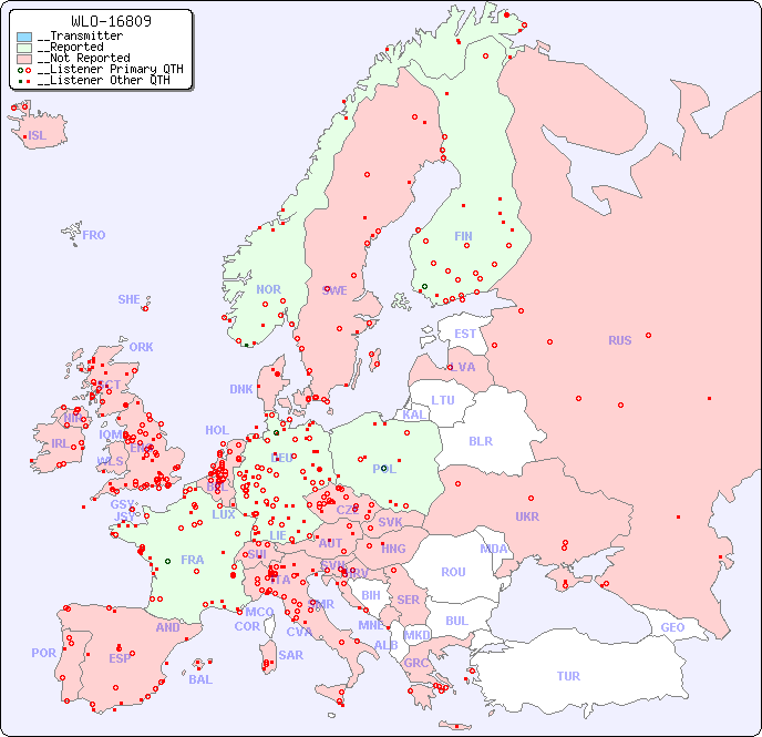 __European Reception Map for WLO-16809