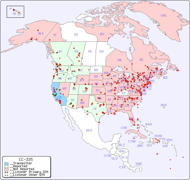 __North American Reception Map for CC-335