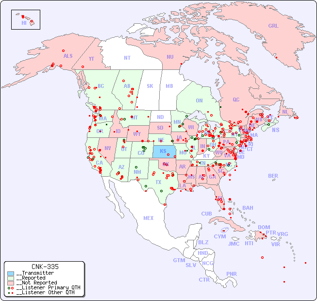__North American Reception Map for CNK-335