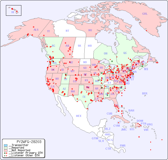 __North American Reception Map for PY2WFG-28203