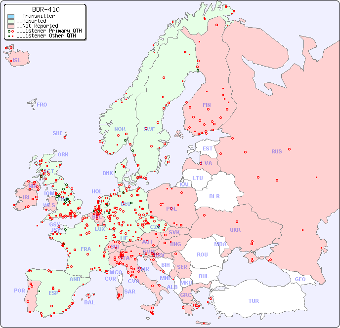 __European Reception Map for BOR-410