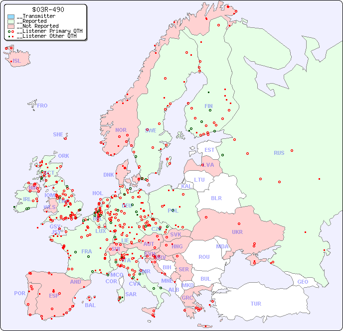 __European Reception Map for $03R-490