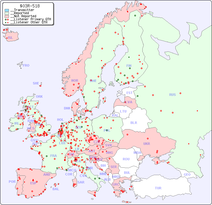 __European Reception Map for $03R-518