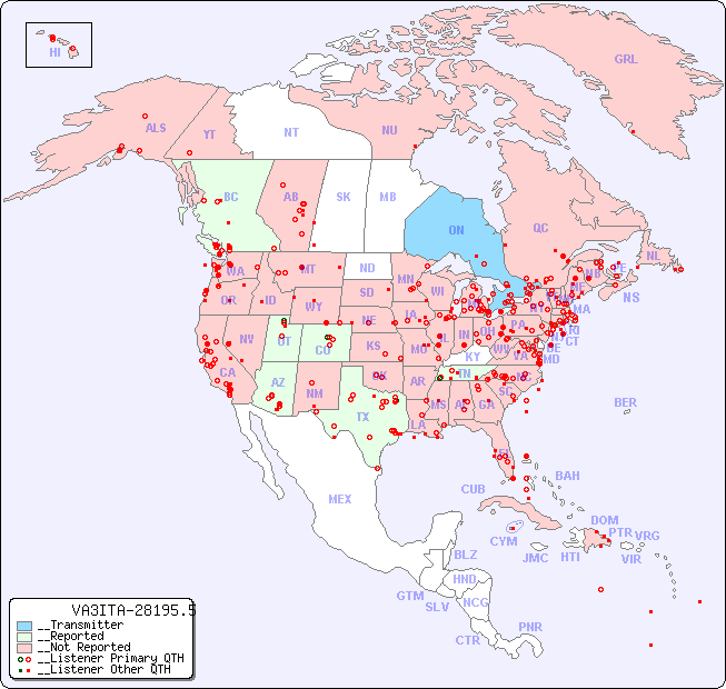 __North American Reception Map for VA3ITA-28195.5