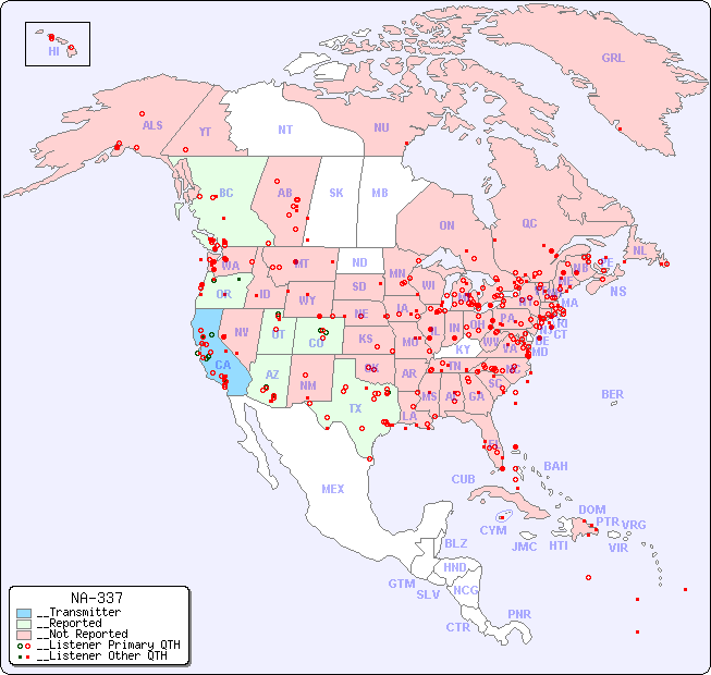 __North American Reception Map for NA-337