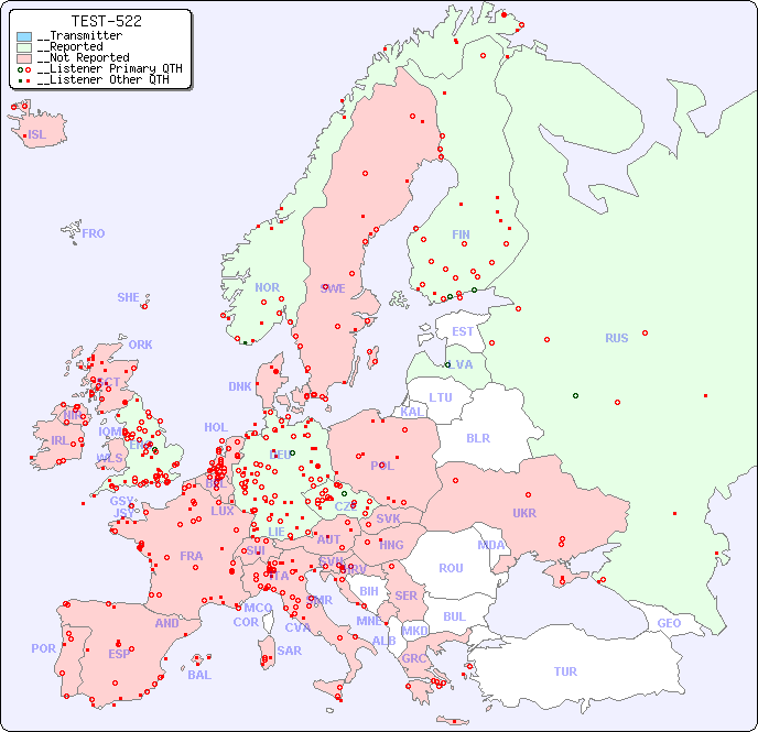 __European Reception Map for TEST-522