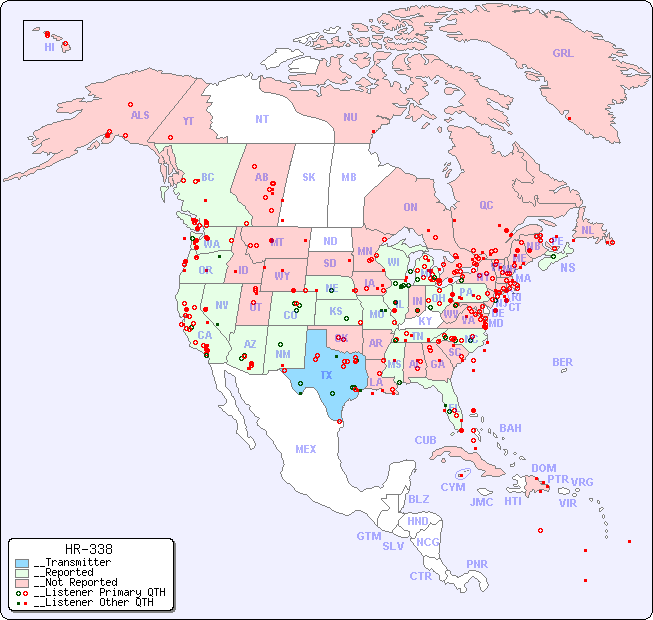 __North American Reception Map for HR-338