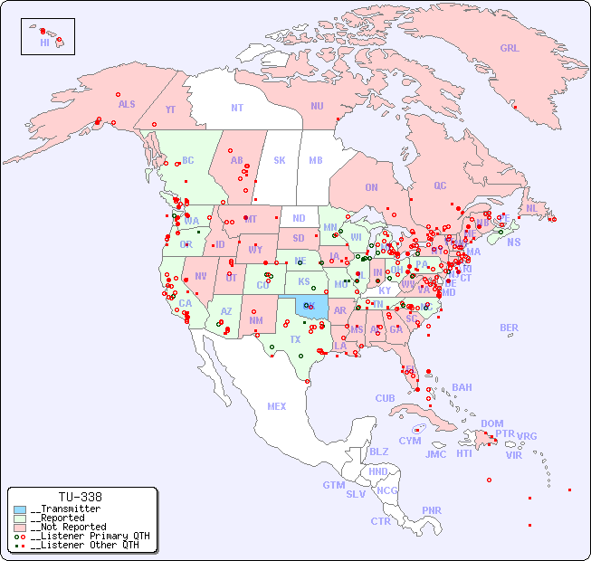 __North American Reception Map for TU-338