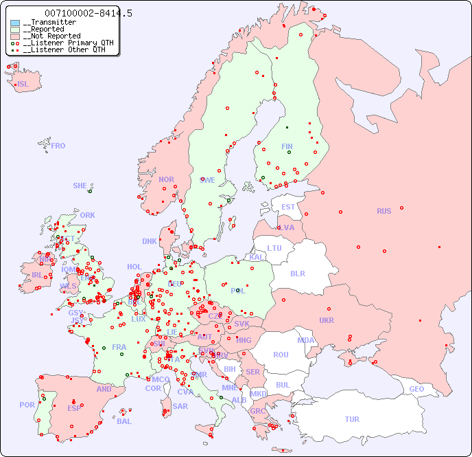 __European Reception Map for 007100002-8414.5