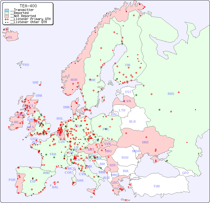 __European Reception Map for TEA-400