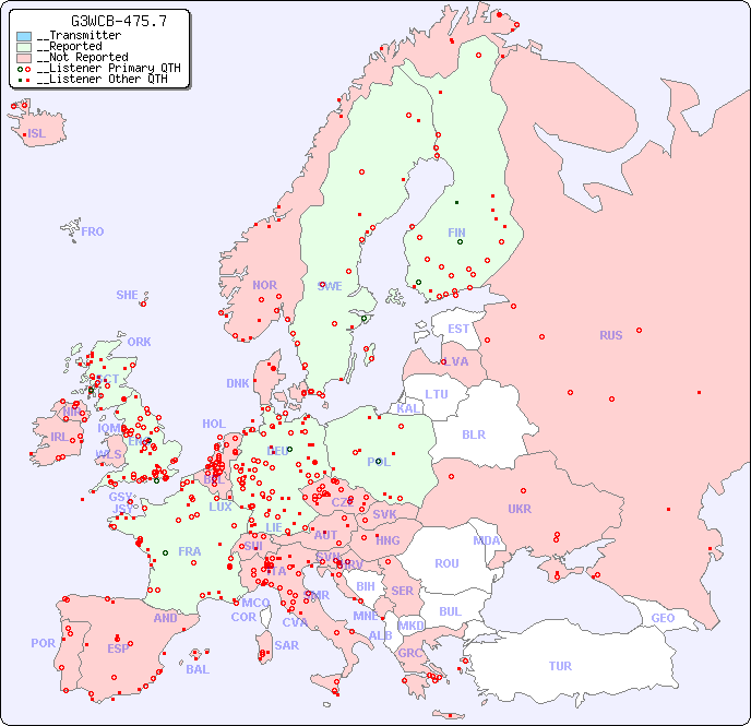 __European Reception Map for G3WCB-475.7