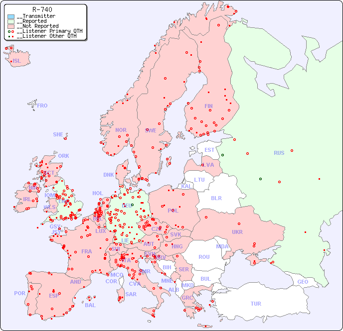 __European Reception Map for R-740