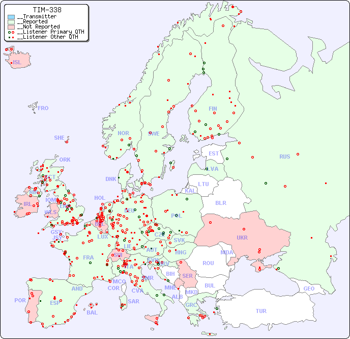 __European Reception Map for TIM-338