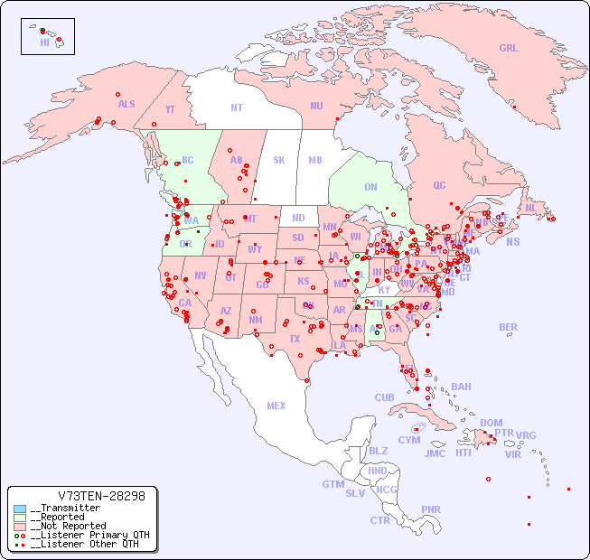 __North American Reception Map for V73TEN-28298