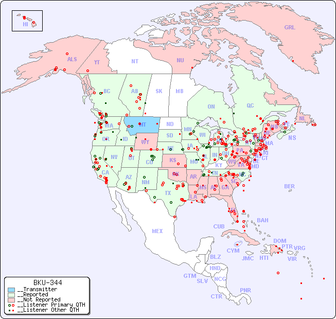 __North American Reception Map for BKU-344
