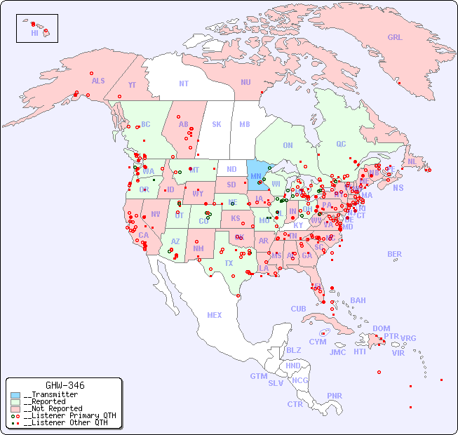 __North American Reception Map for GHW-346