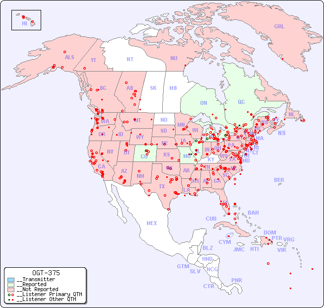 __North American Reception Map for OGT-375