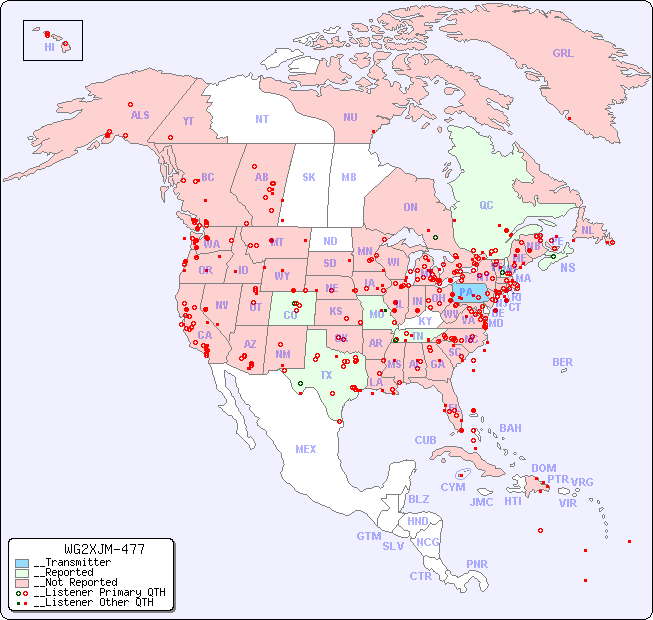 __North American Reception Map for WG2XJM-477