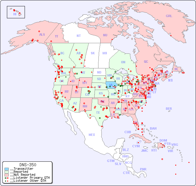 __North American Reception Map for DNS-350