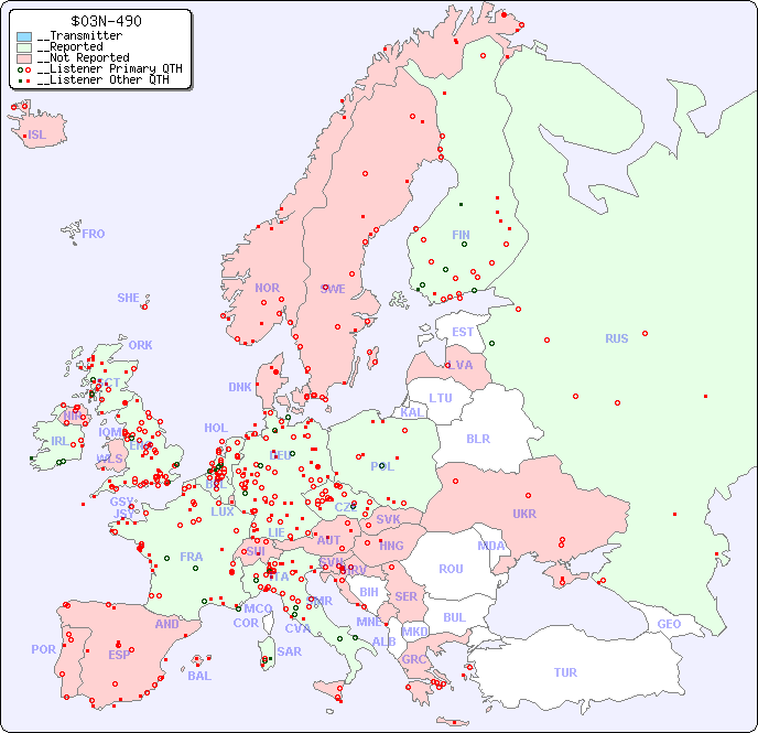__European Reception Map for $03N-490