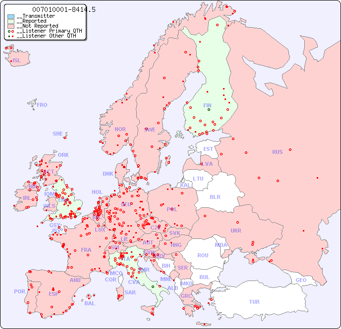 __European Reception Map for 007010001-8414.5