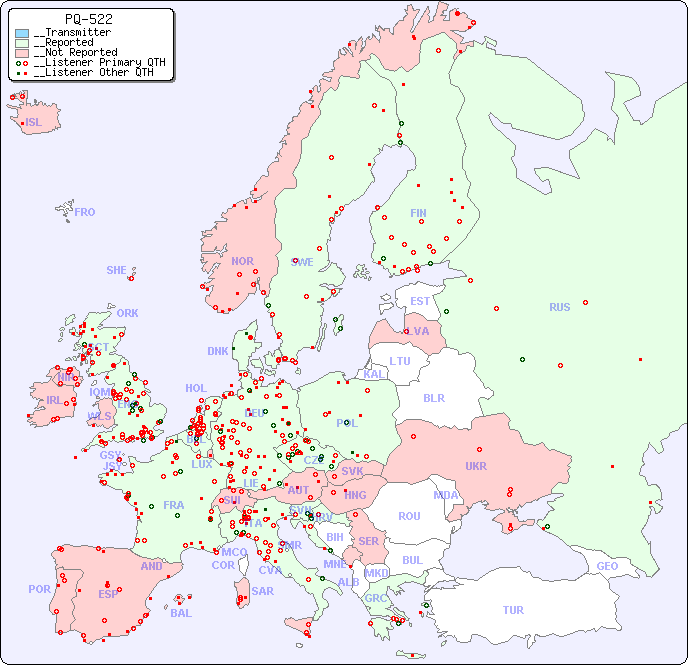 __European Reception Map for PQ-522