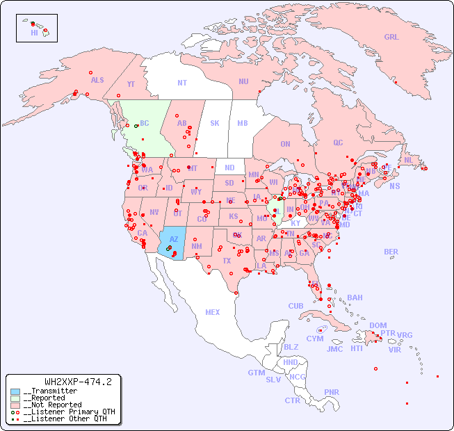 __North American Reception Map for WH2XXP-474.2