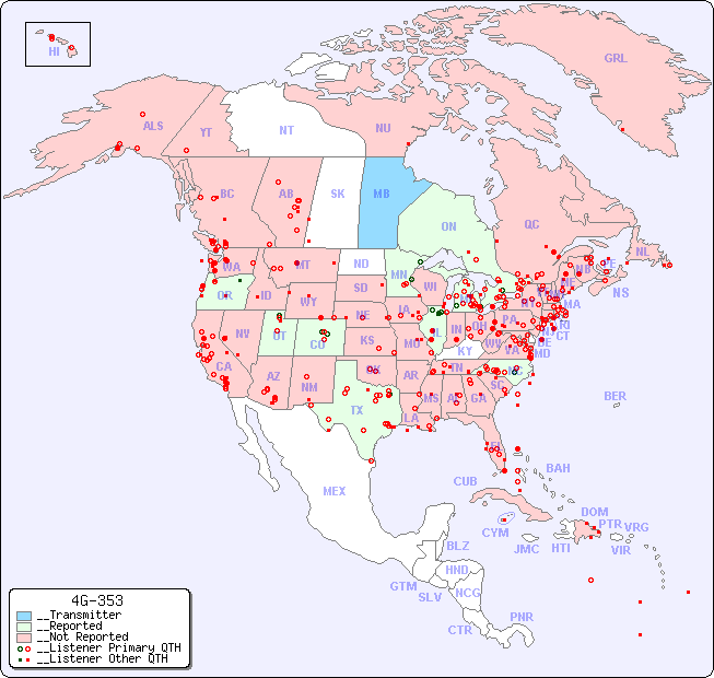 __North American Reception Map for 4G-353