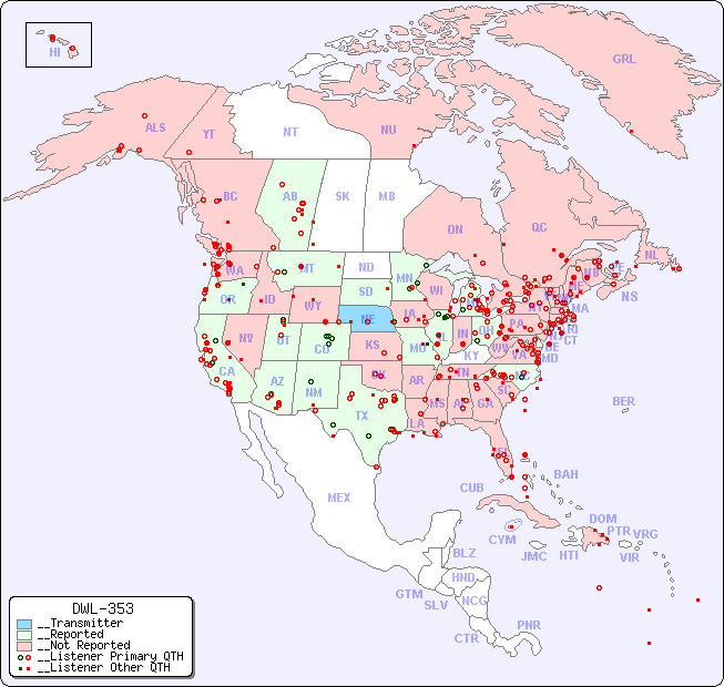 __North American Reception Map for DWL-353