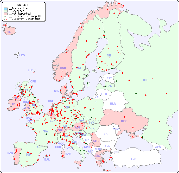 __European Reception Map for SR-420