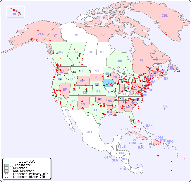 __North American Reception Map for ICL-353