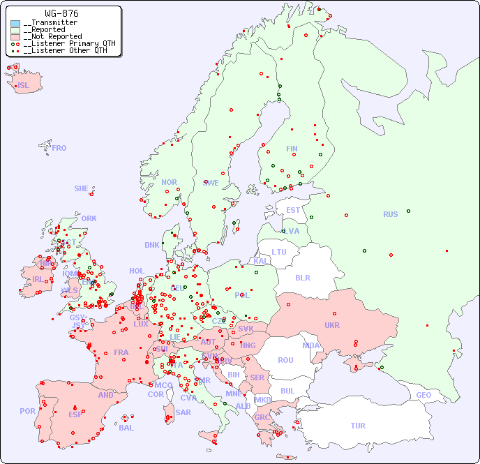 __European Reception Map for WG-876