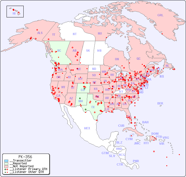 __North American Reception Map for PK-356
