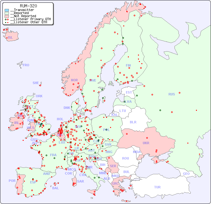 __European Reception Map for RUM-320