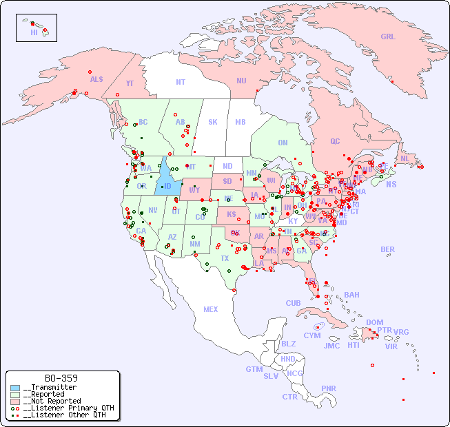 __North American Reception Map for BO-359