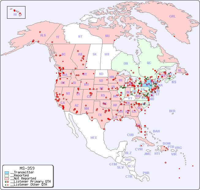 __North American Reception Map for MS-359