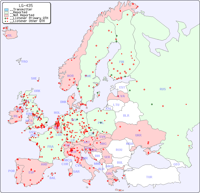 __European Reception Map for LG-435