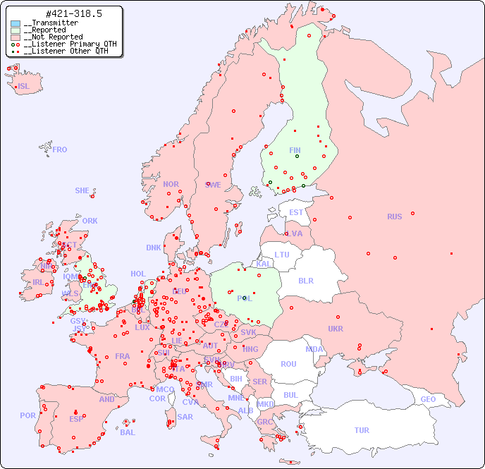 __European Reception Map for #421-318.5