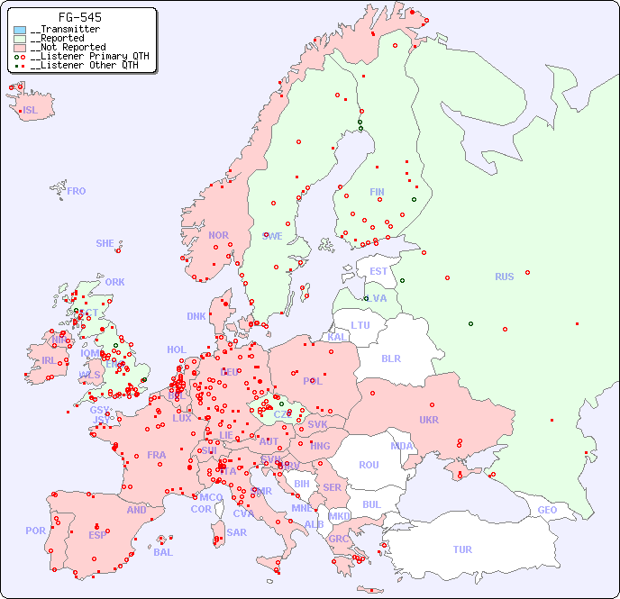__European Reception Map for FG-545