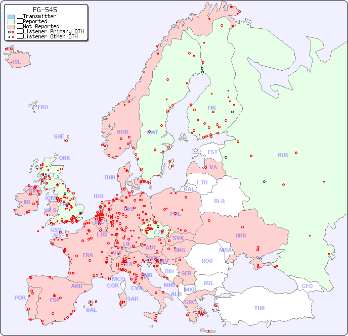 __European Reception Map for FG-545
