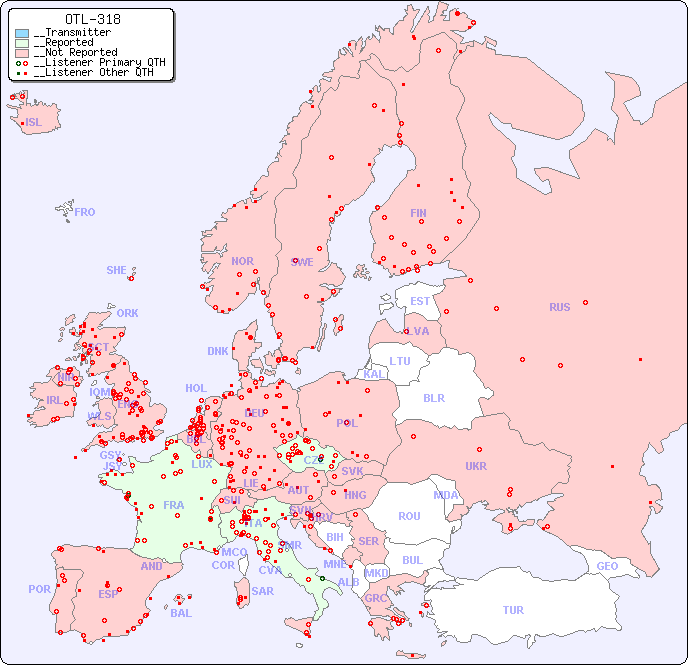 __European Reception Map for OTL-318