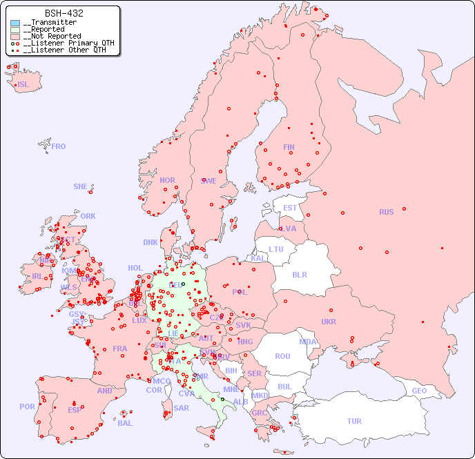 __European Reception Map for BSH-432